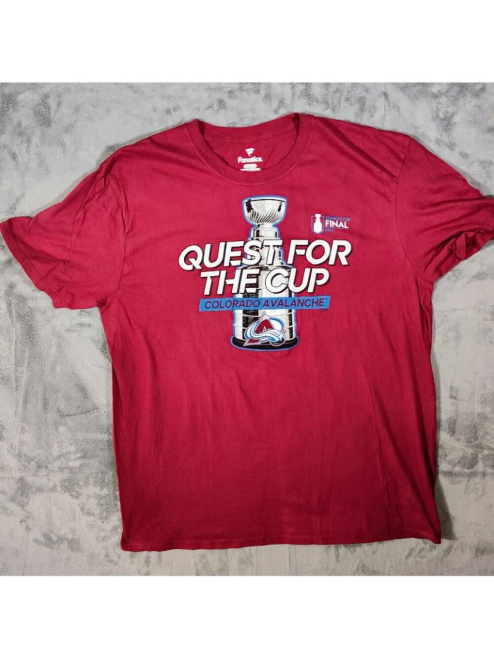 Fanatics Colorado Avalanche Stanley Cup Final 2022 Red Graphic T-Shirt (XL) - Picture 4 of 9